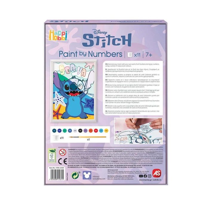 AS HappiHobbi Disney Stitch - Paint By Numbers (Ζωγραφική με Αριθμούς)