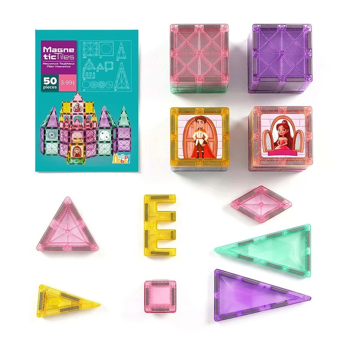 AS HappiHobbi Magne Tiles - Princess Kingdom (50 τεμάχια)