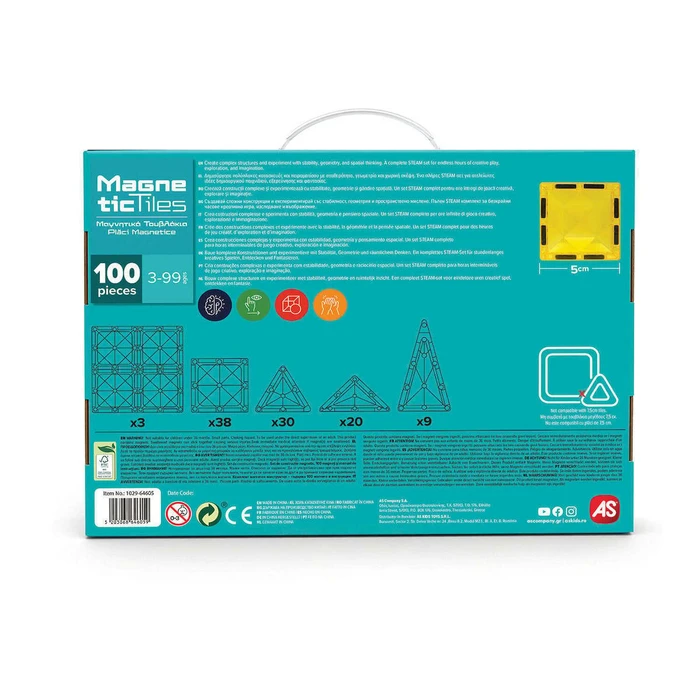 AS HappiHobbi: Magne TicTiles - Ultimate Set 100 τεμάχια