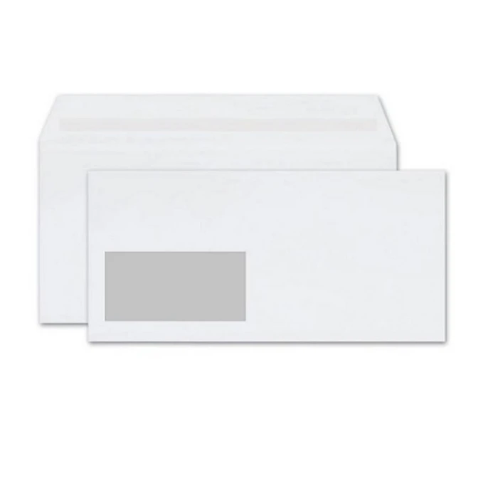 Default Typotrust White Mailing Envelope with Left Window 115x230 3007 TYP3007