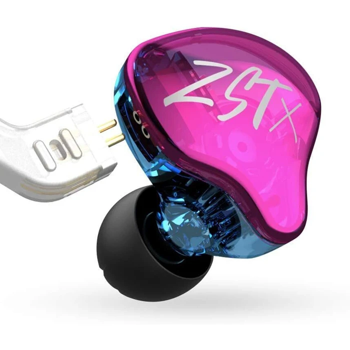 KZ In Ear Monitor Earphones ZST X Purple With Mic