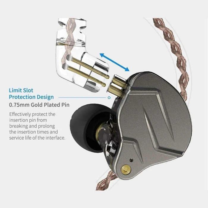 KZ Ακουστικά In Ear Monitor ZSN PRO Grey Mic