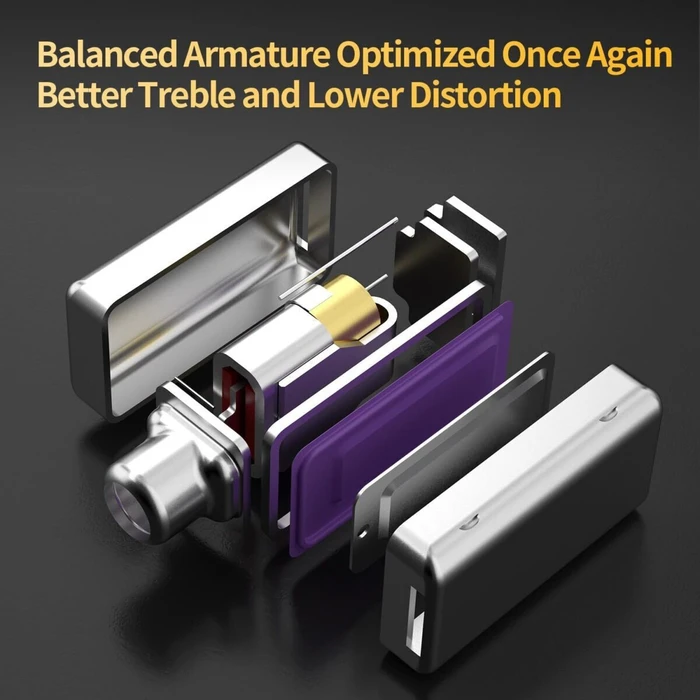 KZ In Ear Monitor Earphones ZSN Pro 2 Silver No Mic Hybrid 1BA 1DD 10mm