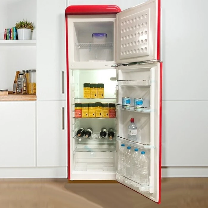 Bronxi Retro Double Door Refrigerator BX-1790 RD 244Lt Red