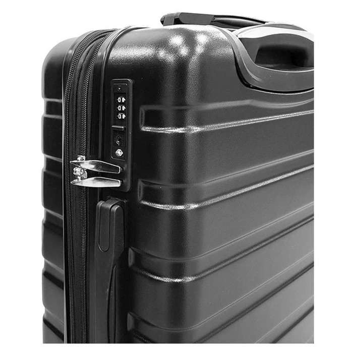 Anda Seat LG1 Hardshell Travel Luggage Set 3-piece Black (Max Height 76 cm, 4 Wheels)
