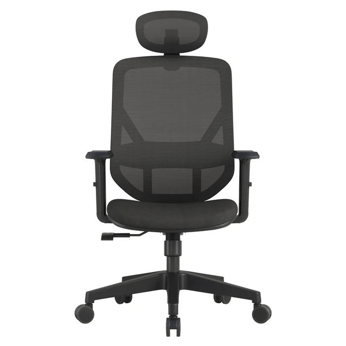 Vero Office Ergostyle 2040 Black Office Chair with Headrest and Adjustable Arms