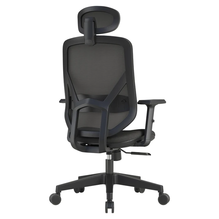 Vero Office Ergostyle 2040 Black Office Chair with Headrest and Adjustable Arms