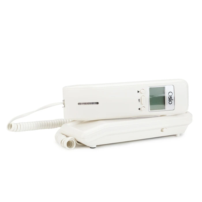 OSIO Wired Gondola Telephone with Display and Caller ID White