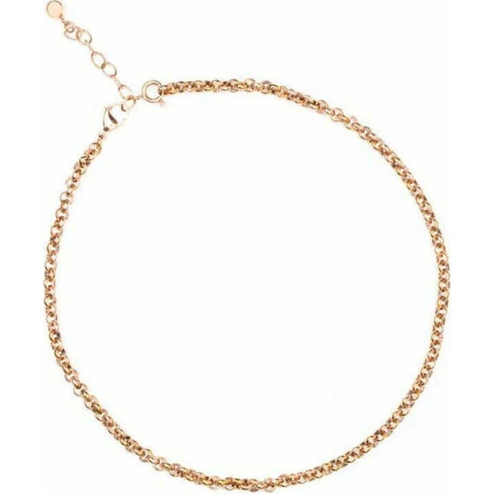 Folli Follie Necklace 20CM Pinkish Dial Stainless Steel Chain (Model 1N0T051R)