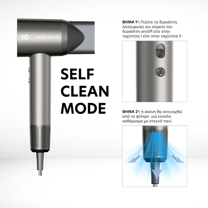 IQ Σεσουάρ Ionic Aura Sense HD 1285 1600W