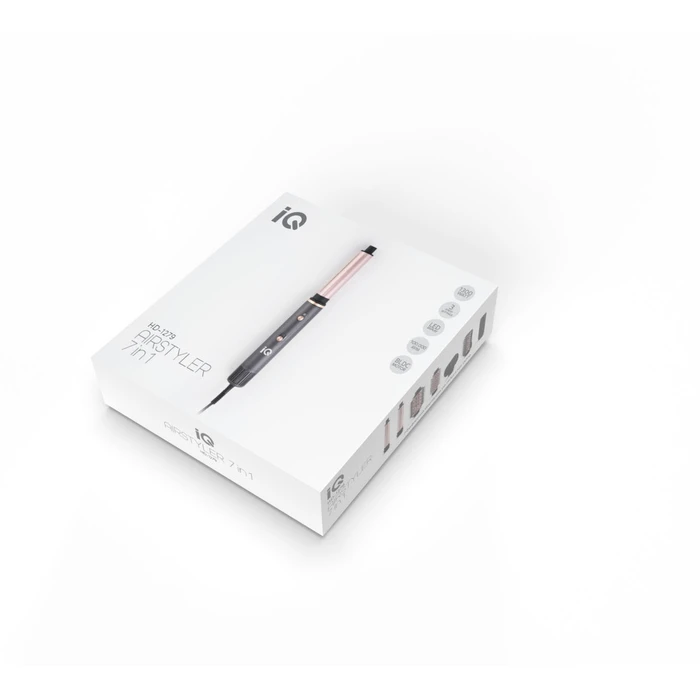 Hair Styling Tool IQ HD-1279 Airstyler 7 in 1 Ceramic Electric Brush with Air and Rotating Head 1300W