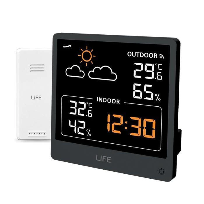 LiFE Meteorological Station with Wireless External Sensor and Clock LA PUSH