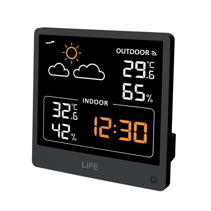 LiFE Meteorological Station with Wireless External Sensor and Clock LA PUSH