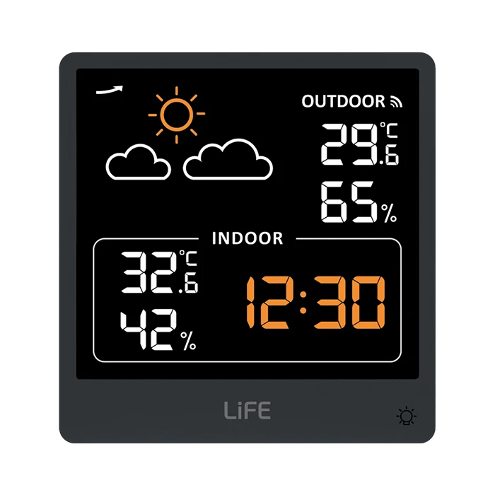 LiFE Meteorological Station with Wireless External Sensor and Clock LA PUSH