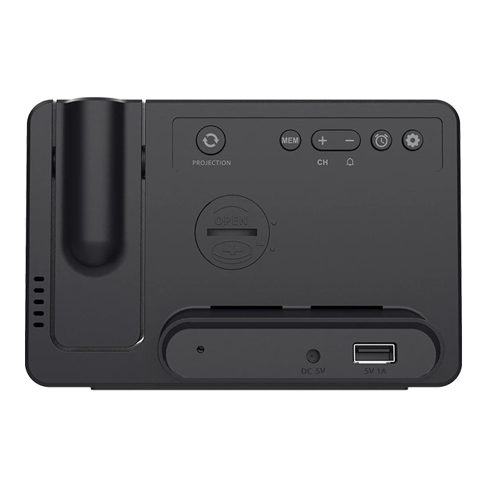 LiFE Μετεωρολογικός σταθμός με ρολόι ξυπνητήρι projector ώρας και θερμοκρασίας και ασύρματο εξωτερικό αισθητήρα