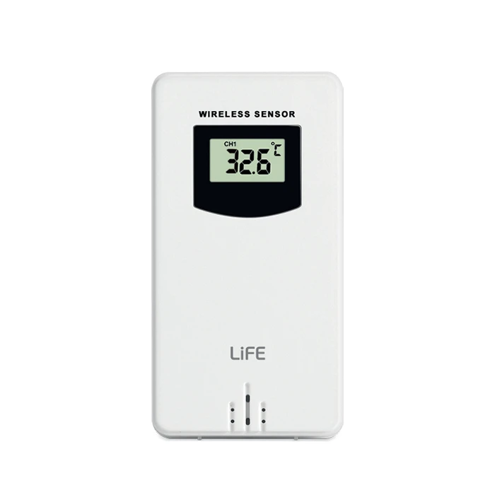 LiFE Μετεωρολογικός σταθμός AMALFI frameless οθόνη ρολόι ξυπνητήρι ασύρματο εξωτερικό αισθητήρα