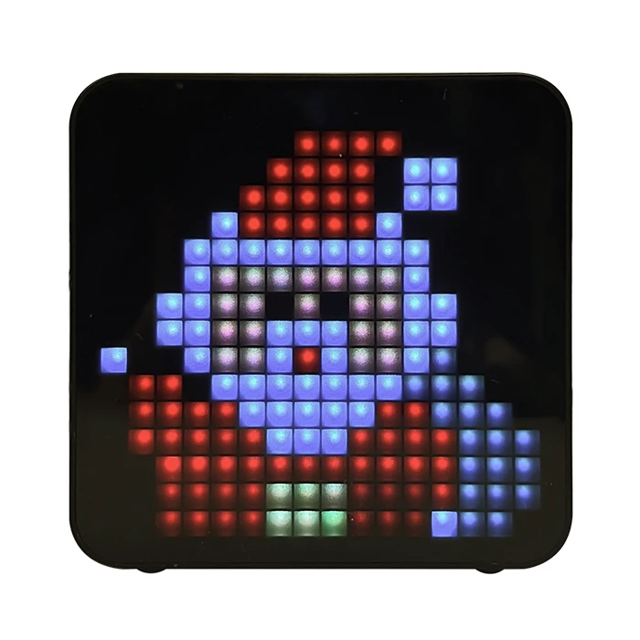 LiFE PIXEL Επιτραπέζιο ψηφιακό ρολόι ξυπνητήρι με έγχρωμη οθόνη RGB LED pixel art