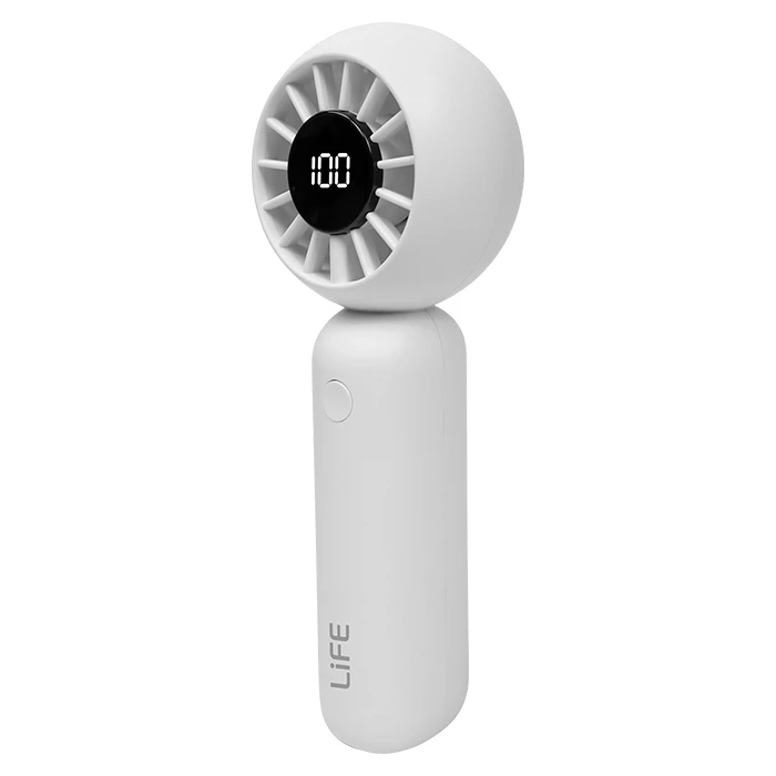 LiFE Handheld Fan LaFunFan White 2 inch 3W with LED Display