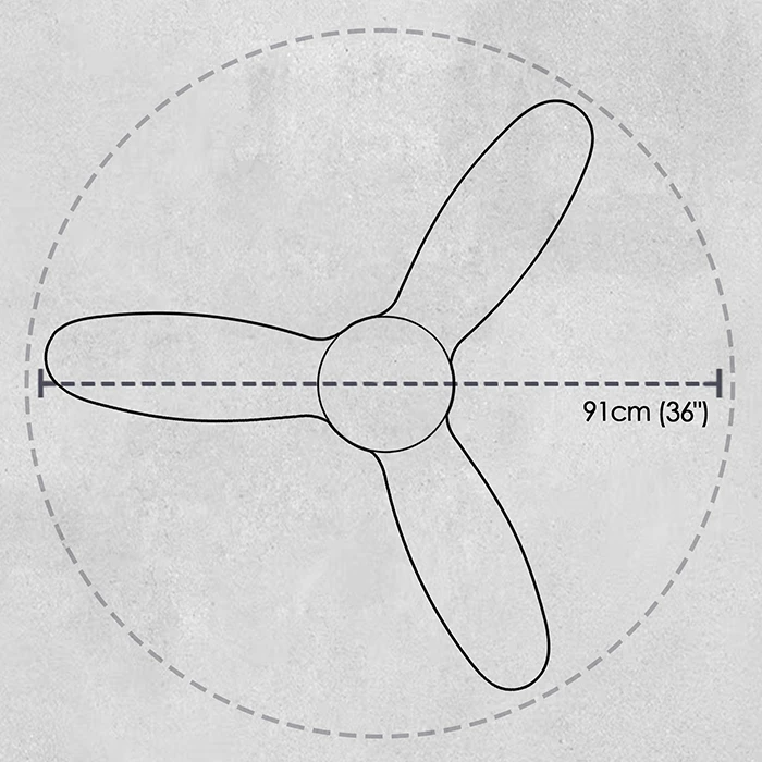 Ceiling Fan LiFE SOLANO NATURE DC 36 inch with LED Light and Remote Control 33W