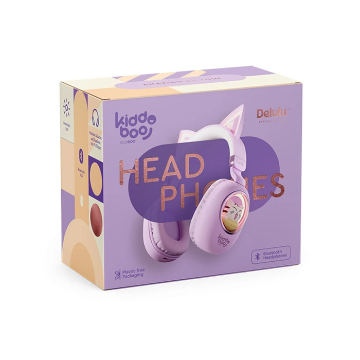 Headphones KIDDOBOO Delulu Bluetooth Lavender