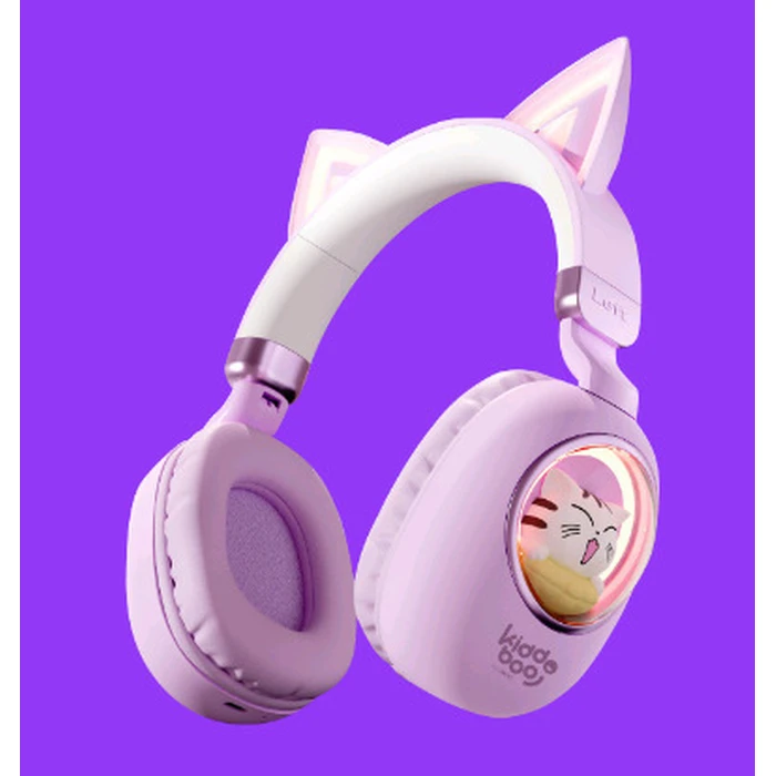 Headphones KIDDOBOO Delulu Bluetooth Lavender