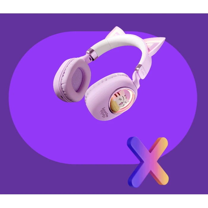 Headphones KIDDOBOO Delulu Bluetooth Lavender