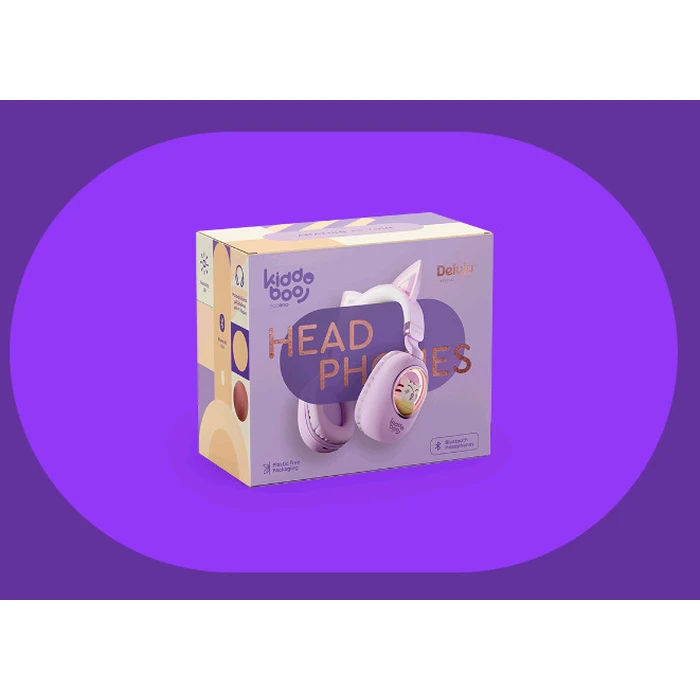 Headphones KIDDOBOO Delulu Bluetooth Lavender
