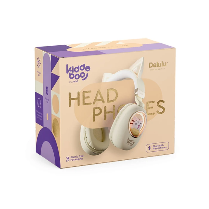 KIDDOBOO Delulu Bluetooth Headphones Gold KBKID5GLD