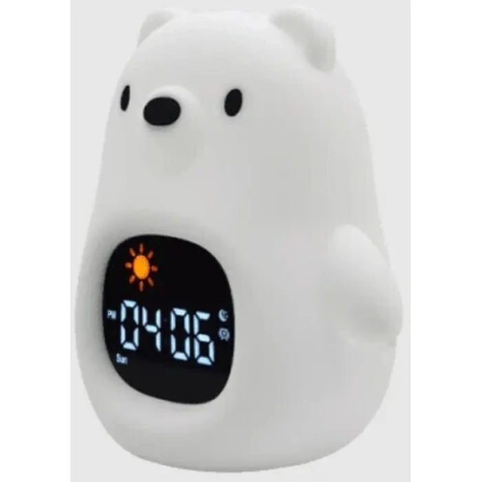 KIDDOBOO Night Light and Alarm Clock SoundGlow Bear