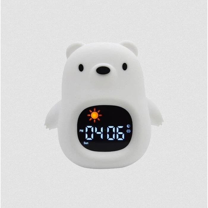 KIDDOBOO Night Light and Alarm Clock SoundGlow Bear