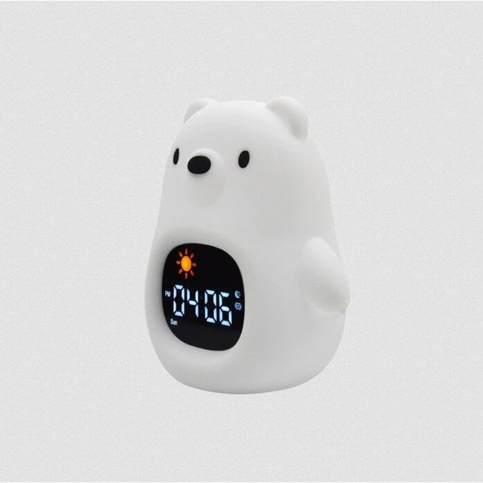 KIDDOBOO Night Light and Alarm Clock SoundGlow Bear