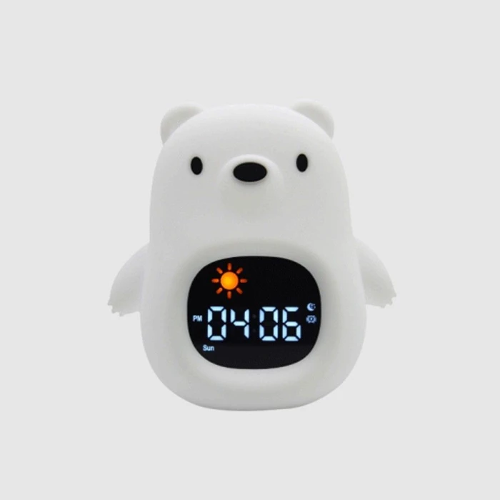 KIDDOBOO Night Light and Alarm Clock SoundGlow Bear