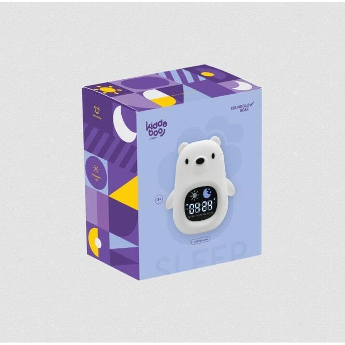 KIDDOBOO Night Light and Alarm Clock SoundGlow Bear