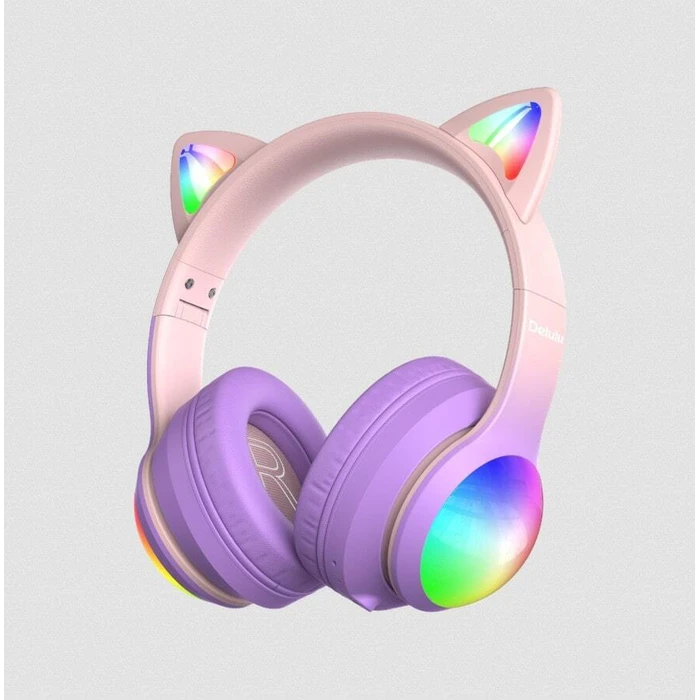 KIDDOBOO Headphones Bluetooth Delulu Disco Pink KBMS632PNK