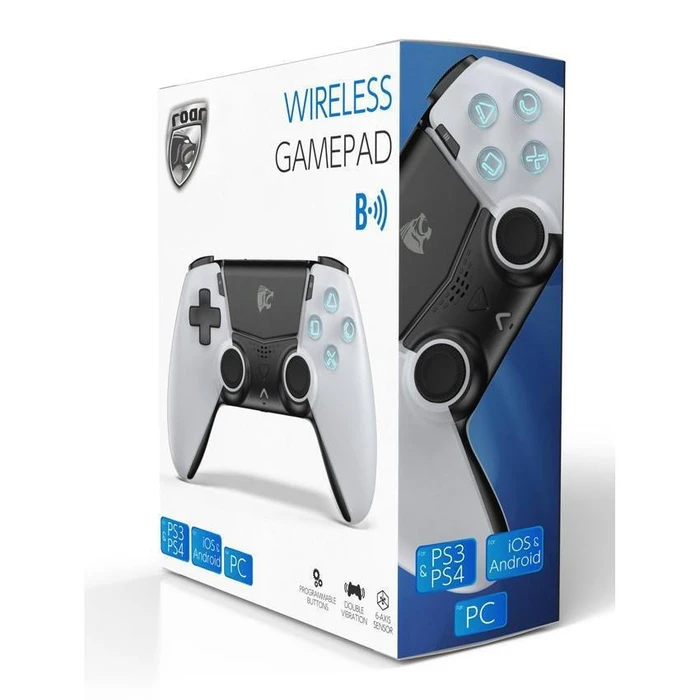 Gamepad Roar Bluetooth RR-0021 για PS3/PS4, PC, iOs & android, λευκό (ΧΩΡΙΣ  ΣΥΣΚΕΥΑΣΙΑ, MANUAL, ΚΑΛΩΔΙΟ ΦΟΡΤΙΣΗΣ / ΕΛΑΦΡΩΣ ΜΕΤΑΧΕΙΡΙΣΜΕΝΟ)