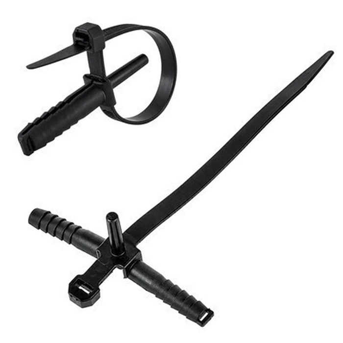 POWERTECH Cable Ties with Anchor TIES-084, 7x150mm, Black, 100 pcs