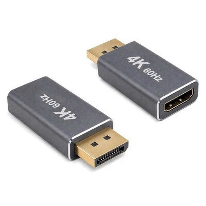 POWERTECH Μετατροπέας DisplayPort αρσενικό σε HDMI θηλυκό CAB-DP085, 4K@60Hz, γκρι