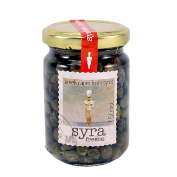 Savory Delicacies Syra Fresca Greek Caper From Syros Glass Jar 125g