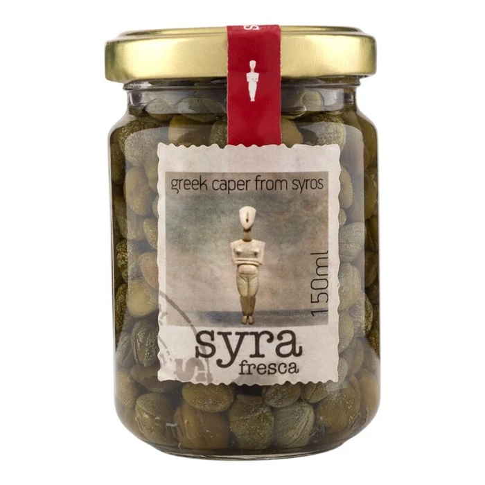 Savory Delicacies Syra Fresca Greek Caper From Syros Glass Jar 125g