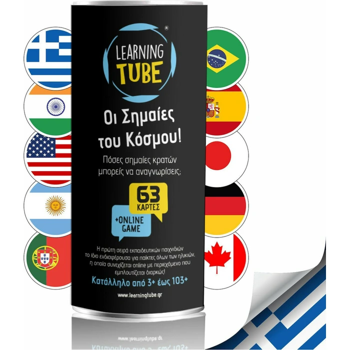 K-Toyz Επιτραπέζιο Παιχνίδι Learning Tubes Οι Σημαίες του Κόσμου LT-001