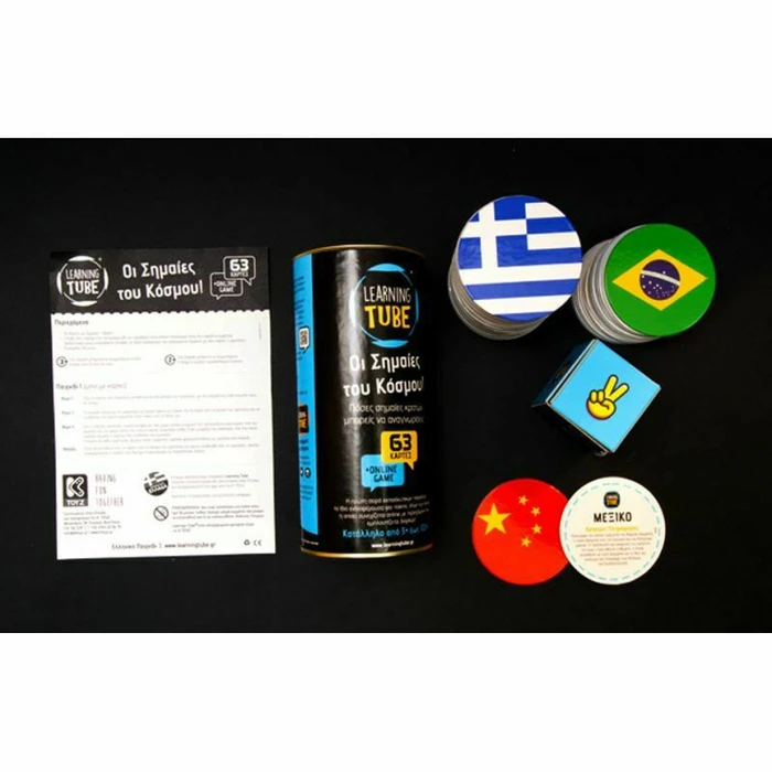 K-Toyz Επιτραπέζιο Παιχνίδι Learning Tubes Οι Σημαίες του Κόσμου LT-001