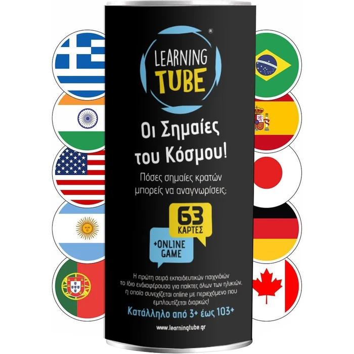 K-Toyz Επιτραπέζιο Παιχνίδι Learning Tubes Οι Σημαίες του Κόσμου LT-001
