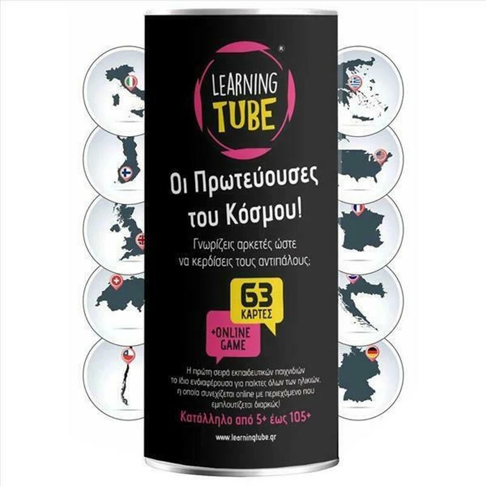 K-Toyz Educational Board Game Learning Tubes Capitals of the World LT-002