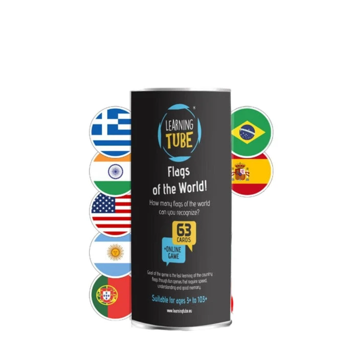 K-Toyz Learning Tubes Flags Of The World English Language LT-008