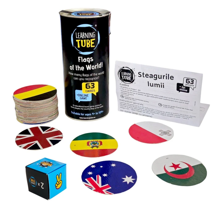K-Toyz Learning Tubes Flags Of The World English Language LT-008