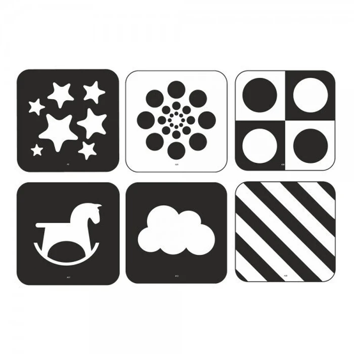 K-Toyz Παιχνίδι Montessori Cubes Baby Κάρτες Αντίθεσης 2 Χρώματα 0-6m Greek Language LC 041