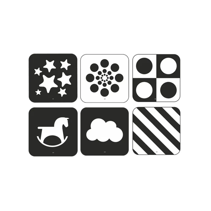 K-Toyz Παιχνίδι Montessori Cubes Baby Κάρτες Αντίθεσης 2 Χρώματα 0-6m Greek Language LC 041