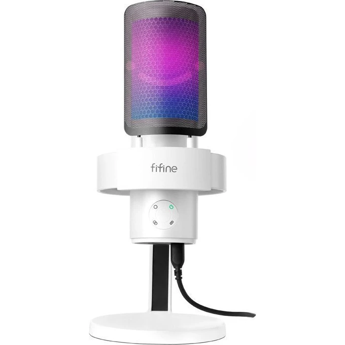 Fifine A9W Δυναμικό Μικρόφωνο USB Επιτραπέζιο Λευκό