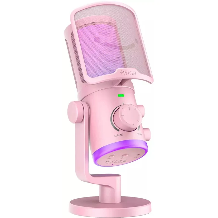 Fifine AmpliGame AM6P USB Dynamic Cardioid Microphone (Pink)