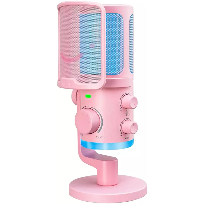 Fifine AmpliGame AM6P USB Dynamic Cardioid Microphone (Pink)